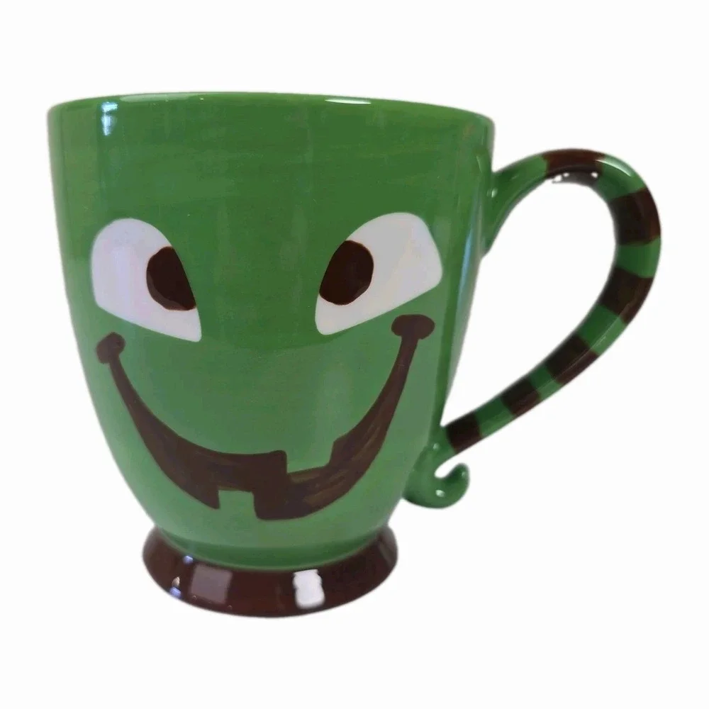 Starbucks 2007 Green Monster Halloween Pumpkin Jack-o-Lantern Mug